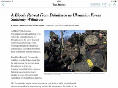 Разгром украинских войск при попытке выйти из Дебальцево (перевод статьи Нью-йорк таймс).